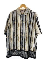 画像：アロハシャツ/L/ポリエステル/GRY/総柄