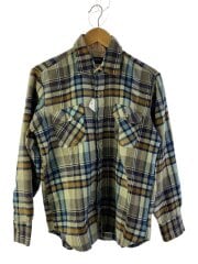 画像：長袖シャツ/M/ウール/GRY/チェック