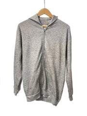 画像：ジップパーカー/L/コットン/GRY/無地