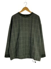 画像：ニット・セーター(薄手)/1/ウール/GRY/チェック