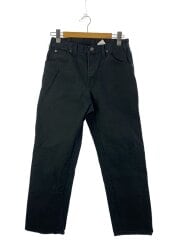 画像：ペインターパンツ/--/コットン/BLK/無地/左足シミ有