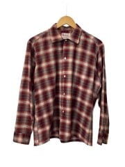 画像：60s/70s/ALAN SCOTT/長袖シャツ/15.5/ポリエステル/RED/オンブレCK