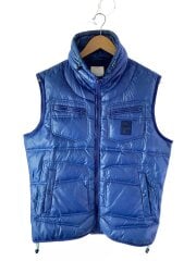 画像：ハイネック/ダウンベスト/L/ナイロン/BLU