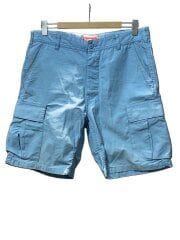 画像：ショートパンツ/34/コットン/BLU/無地