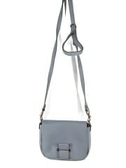 画像：ショルダーバッグ/レザー/BLU/無地