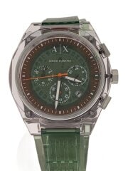 画像：クォーツ腕時計/アナログ/ラバー/GRN/GRN/AX4165//