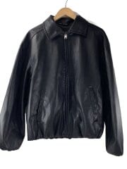 画像：レザージャケット・ブルゾン/S/フェイクレザー/BLK/無地/3046/303/800