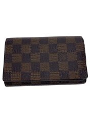 画像：ポルト・モネ・ビエ・トレゾール_ダミエ・エベヌ/PVC/BRW/レディース