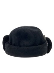 画像：ヘッドウェア/--/ウール/BLK/無地/メンズ/D-01086/ロールキャップ