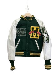 画像：スタジャン/36/--/GRN/レザー部分ヨゴレ有