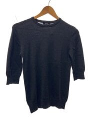 画像：ニット・セーター(薄手)/S/ウール/GRY/無地/シルク・カシミヤ混