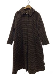 画像：チェスターコート/FREE/ポリエステル/BRW/チェック/LF723042AD