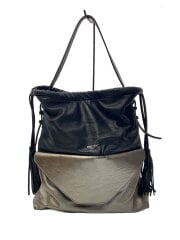 画像：トートバッグ/レザー/BLK/無地