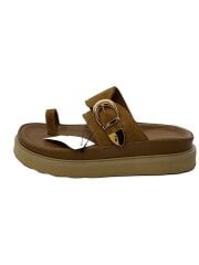 画像：スエードバックルサンダル/BRW/サイズ印字消え