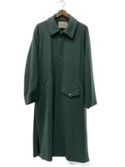 画像：22AW/コート/2/ウール/GRN/Lamb Wool Melton Balmacaan Riders Coat//
