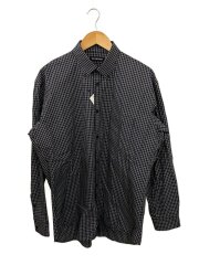 画像：長袖シャツ/38/コットン/NVY/チェック