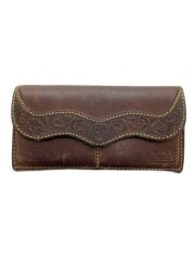 画像：長財布/レザー/BRW/無地/メンズ