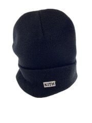 画像：ニットキャップ/FREE/アクリル/BLK/メンズ/ボックスロゴ