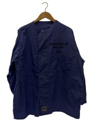 画像：長袖シャツ/--/コットン/BLU/メディカルパジャマシャツ/スリーピングシャツ