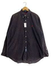 画像：長袖シャツ/L/コットン/BRW/無地//