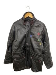 画像：ANGELO GARBASUS/レザージャケット・ブルゾン/M/羊革/BLK