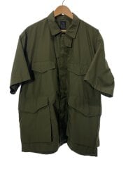 画像：Tech French Mil Field Shirts/半袖シャツ/L/ポリエステル/KHK/BE-8522