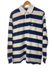 画像：ポロシャツ/M/コットン/WHT/ボーダー