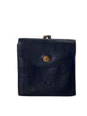 画像：3つ折り財布/レザー/BLK/無地/メンズ