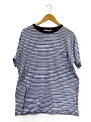 画像：Tシャツ/L/コットン/ブルー/ボーダー/221BOTT02//