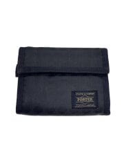 画像：3つ折り財布/ナイロン/BLK/チェック/レディース