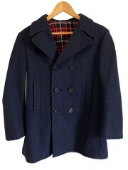 画像：ピーコート/--/ウール/NVY/無地