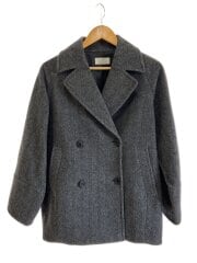 画像：コート/36/ウール/GRY/無地/25-020-462-7060-4-0