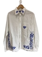 画像：長袖シャツ/XL/コットン/WHT/233BOTT28
