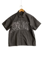 画像：OLD ENGLISH S/S WORK SHIRT/半袖シャツ/S/ポリエステル/GRY/10125101400