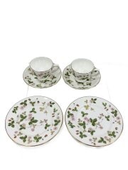 画像：カップ&ソーサー/6点セット/WHT/ワイルドストロベリー