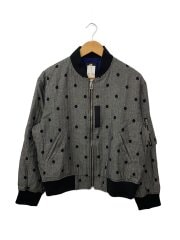 画像：ジャケット/44/コットン/GRY/ドット