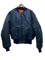 画像：フライトジャケット/XL/ポリエステル/NVY/無地