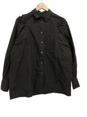 画像：長袖ブラウス/1/コットン/BLK/11122-4242