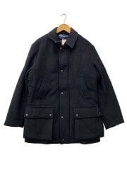 画像：ライナー付/バルマカンコート/L/ウール/BLK