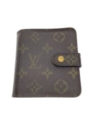 画像：コンパクト・ジップ_モノグラム・キャンバス/PVC/BRW/総柄/レディース