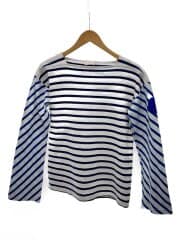 画像：19SS/MAGLIA GIROCOLLO/長袖Tシャツ/M/コットン/WHT/ボーダー/E1093806710