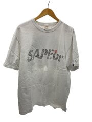 画像：Tシャツ/L/コットン/WHT/総柄