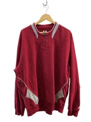 画像：00s/ハーフジップ/スウェット/XXL/コットン/RED/無地