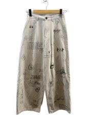 画像：high waist tattoo pants/S/コットン/GRY/KM25SPN02