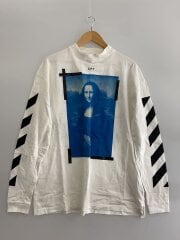 画像：長袖Tシャツ/S/コットン/WHT/プリント/Mona Lisa Arrow