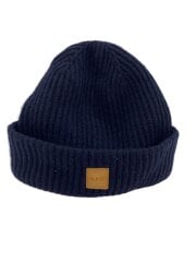 画像：ニットキャップ/M/ウール/NVY/メンズ/カシミヤ混