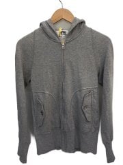 画像：AD2008/ジップパーカー/S/コットン/GRY/無地/WC-T915