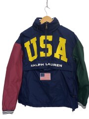 画像：ナイロンアノラックパーカー/USA/トップス/S/ナイロン/NVY