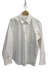 画像：basic shirt/長袖シャツ/L/コットン/WHT/無地/011