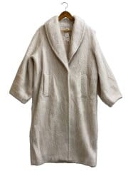 画像：24AW/シャギーロングコート/O/--/WHT/無地/SWFC244131//